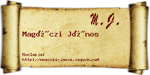 Magóczi János névjegykártya
